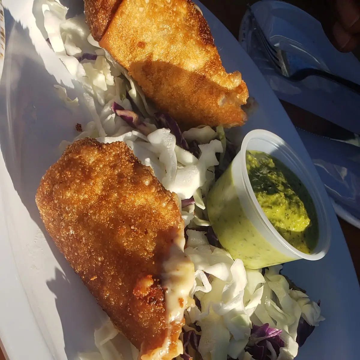 Boudin and Brie Egg Roll