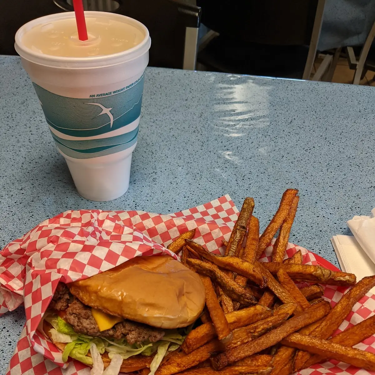 Cheeseburger with Home Fries