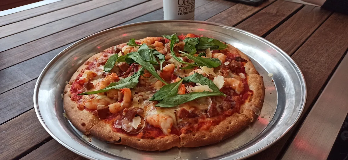 Chilli Prawn & Chorizo Pizza, Cargo Bar Pizza Lounge