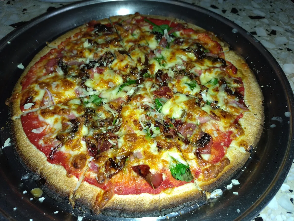 Prosciutto Truffle Pizza on Gluten Free Base, Cargo Bar Pizza Lounge