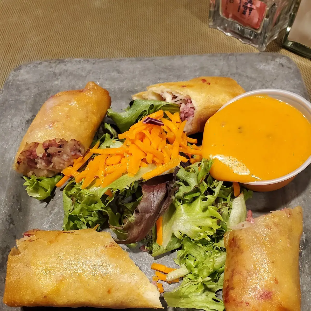 Reuben Spring Rolls