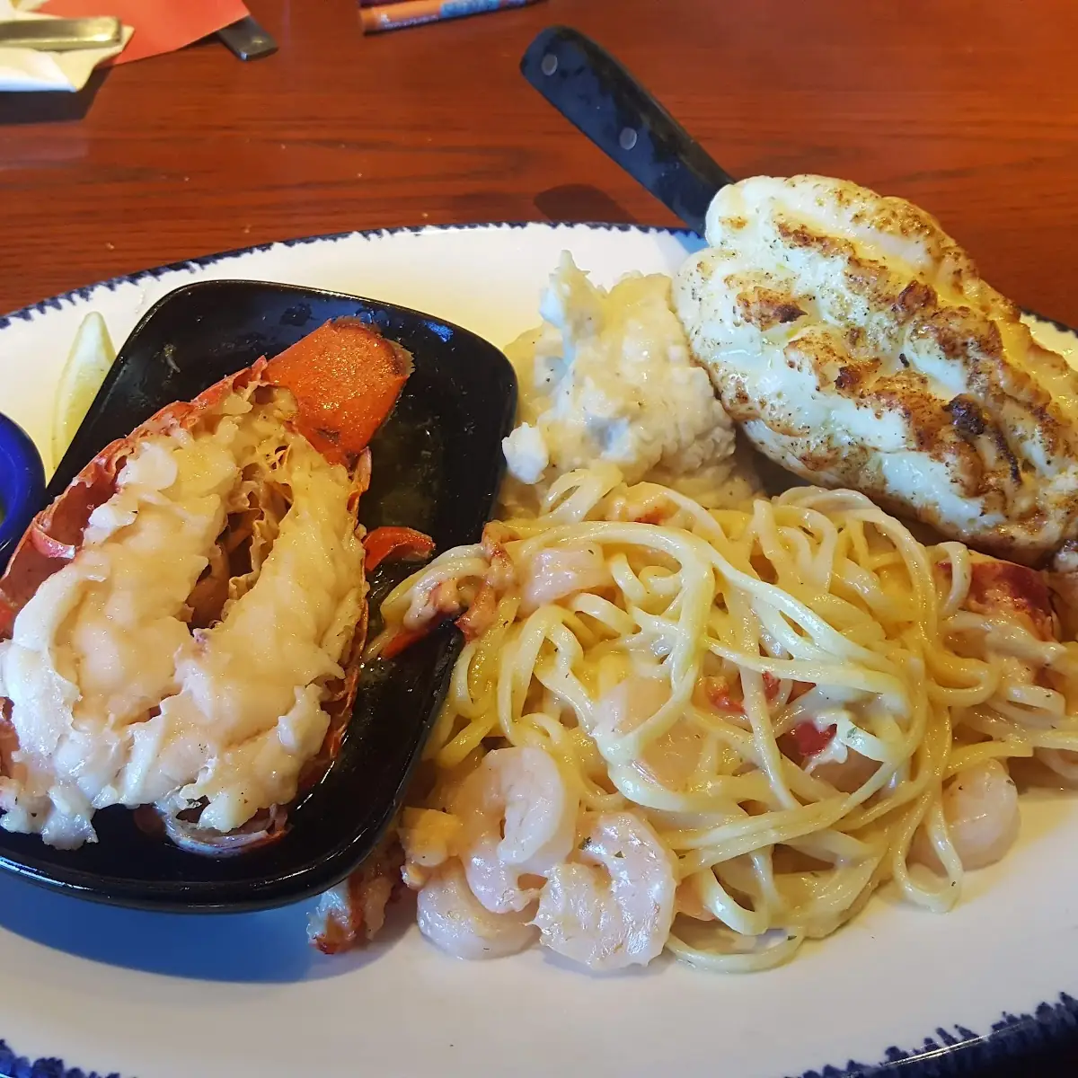 Shrimp Pasta w Lobster Mac and Cheese