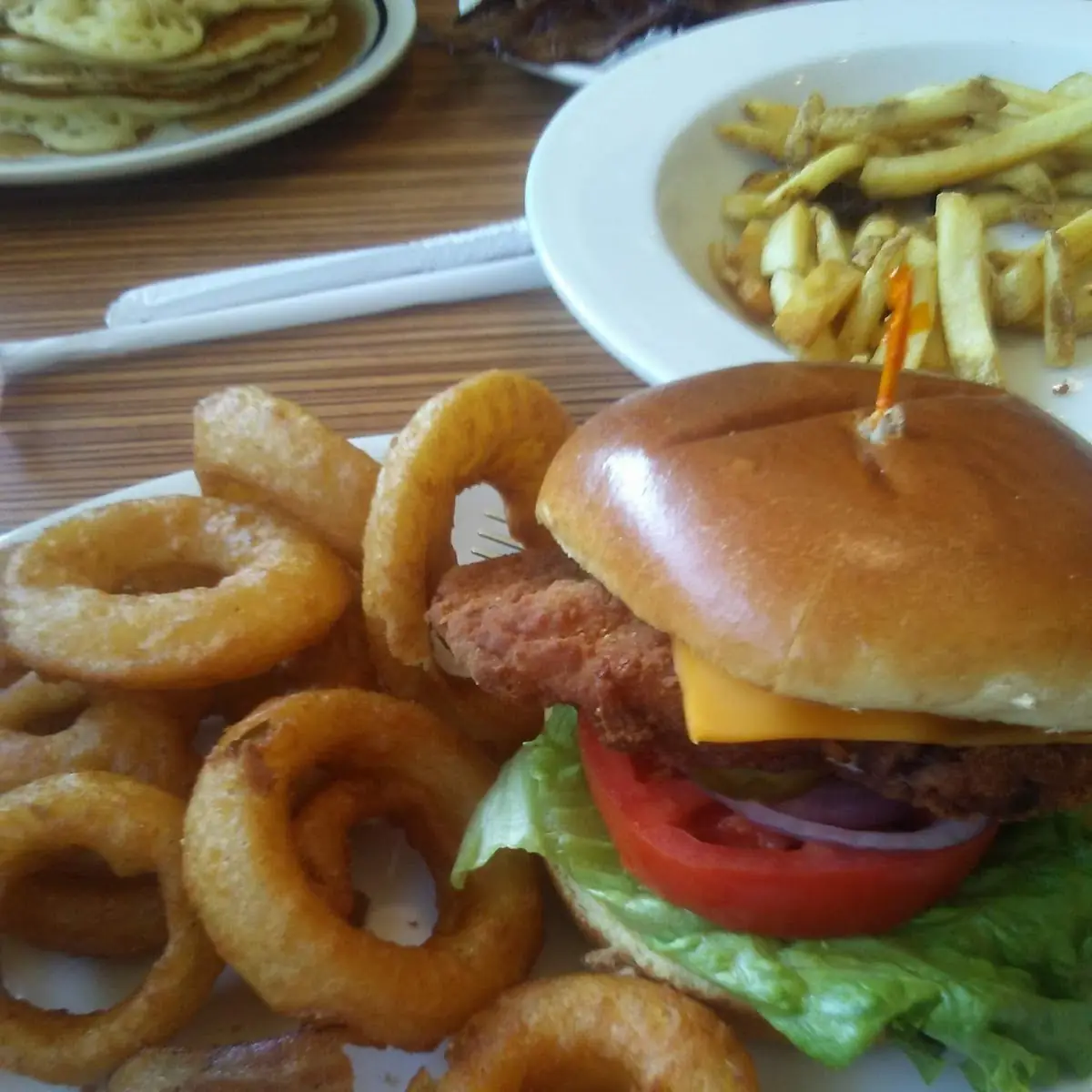 Crispy Chicken Sandwich & Onion Rings