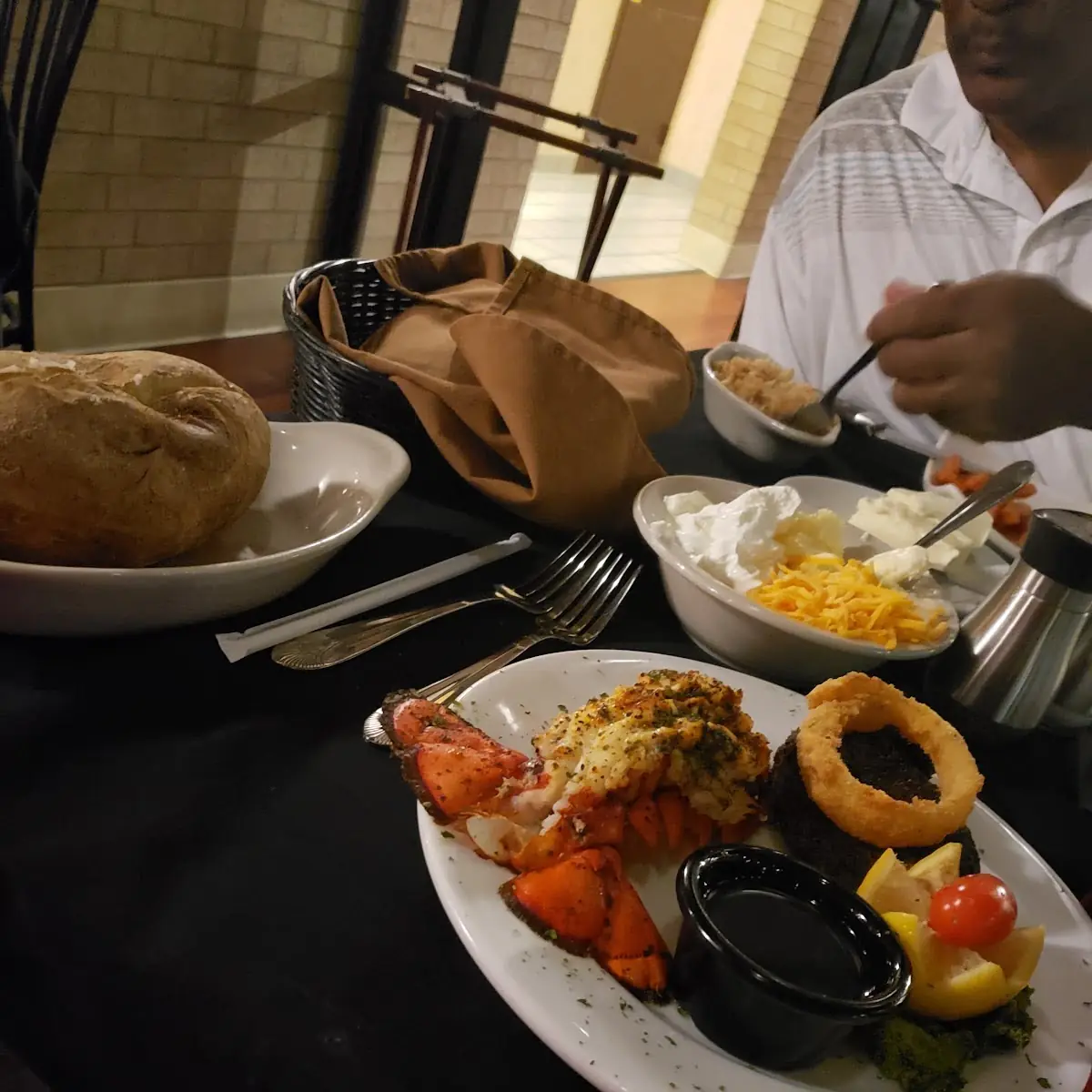 Surf N Turf Huge Baked Potato
