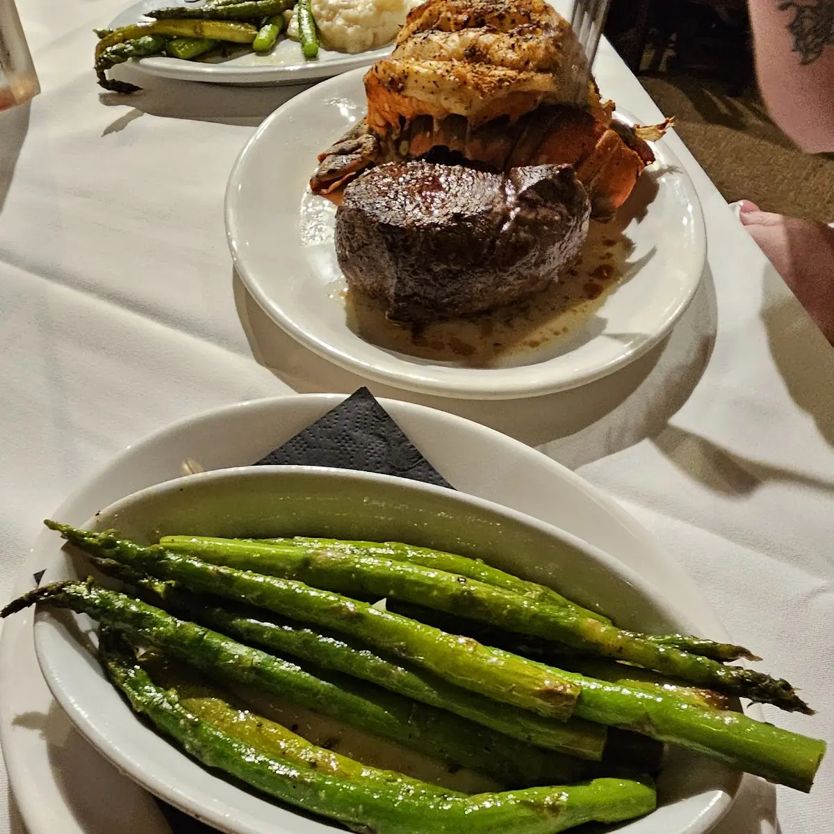 18 Oz Ribeye Steak and Asparagus