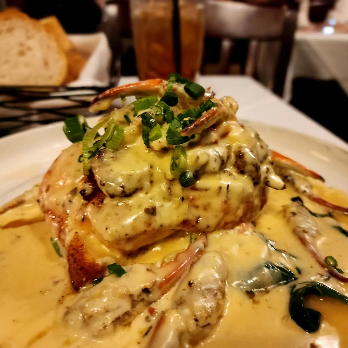 Grilled Redfish Topped with Crawfish Etouffee