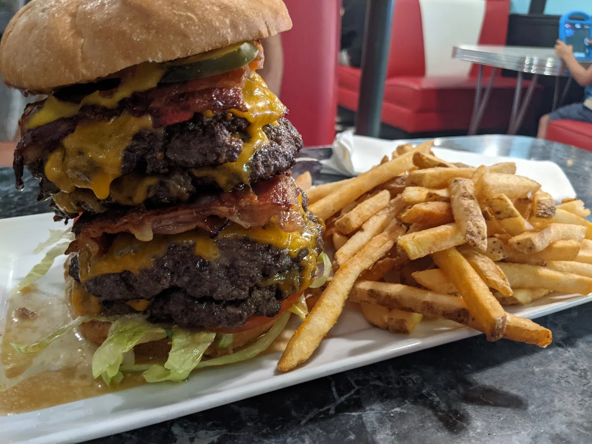 Titanic Burger with Fries, Johnny's Jukebox Diner