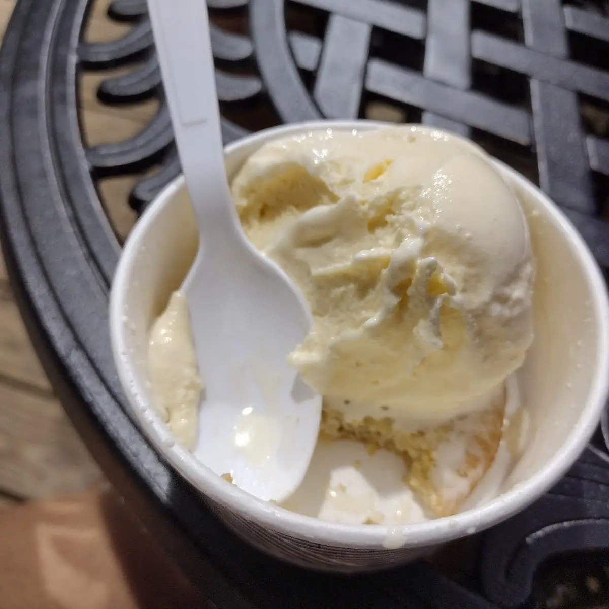 Sugar Cookie with Vanilla Ice Cream on Top
