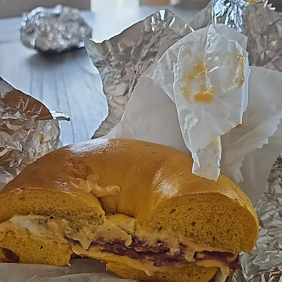 Turkey Bacon Egg and Cheese Bagel