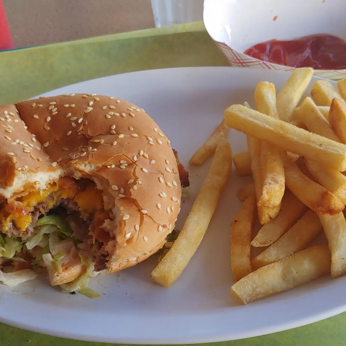 Bacon Cheeseburger with Fries
