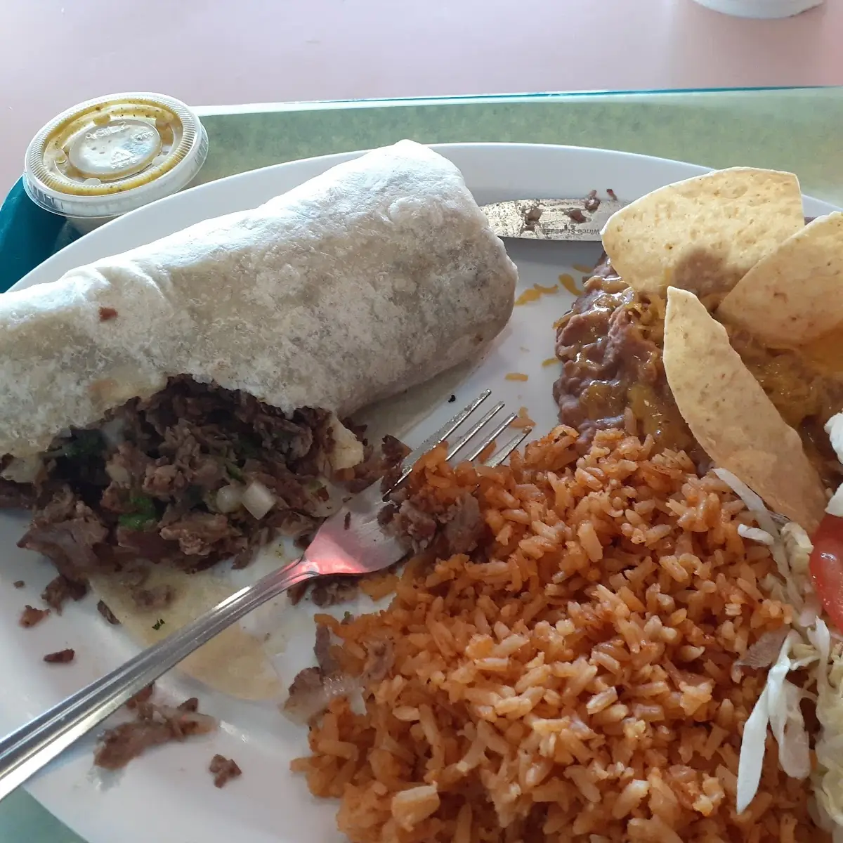 Carne Asada Burrito Plate