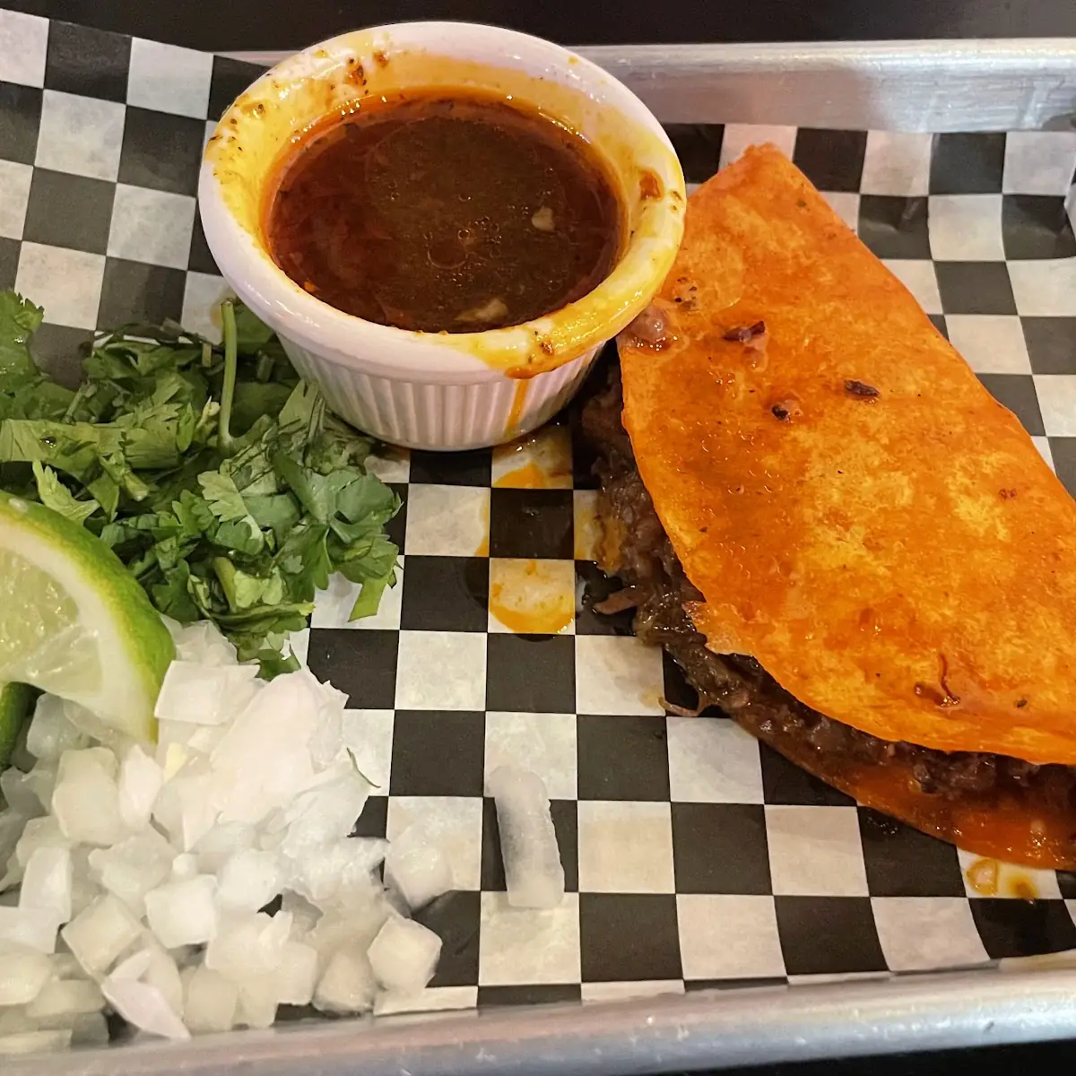Crispy Beef Taco with Salsa