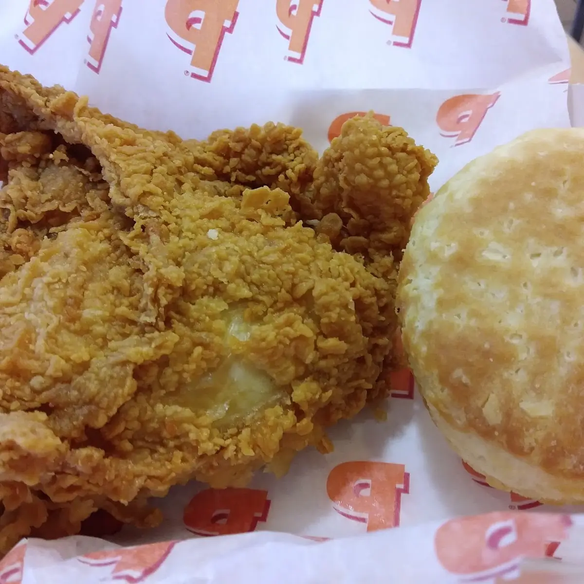 Fried Chicken Breast with Biscuit
