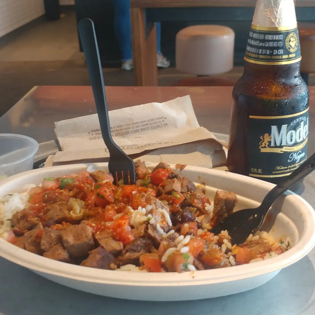 Steak Beans and Rice Bowl
