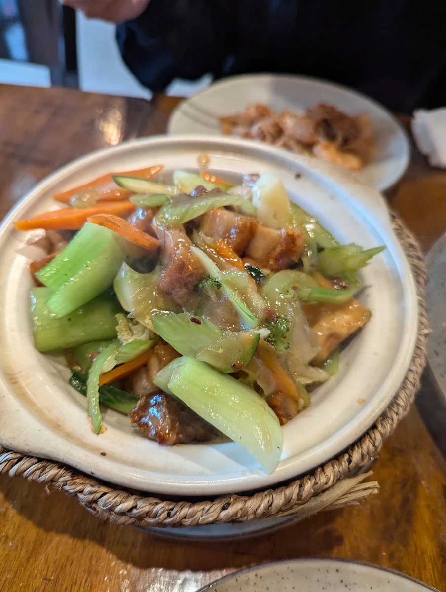 Stir Fried Roast Pork with Tofu and Vegetables, Tasty Asian