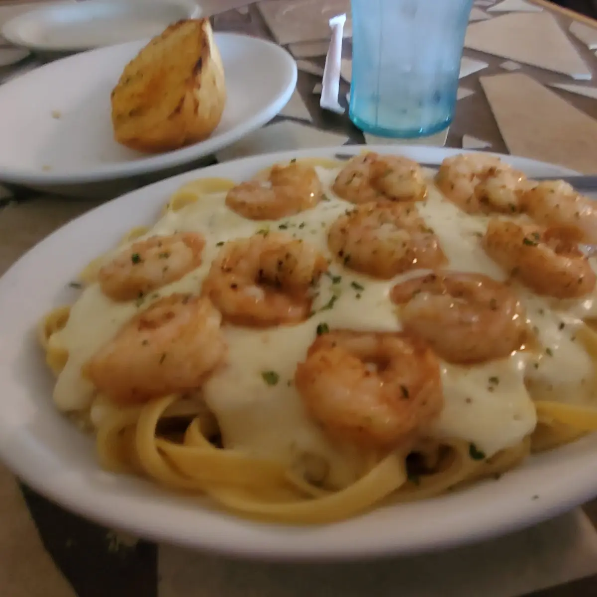 Fettuccine Alfredo with Shrimp