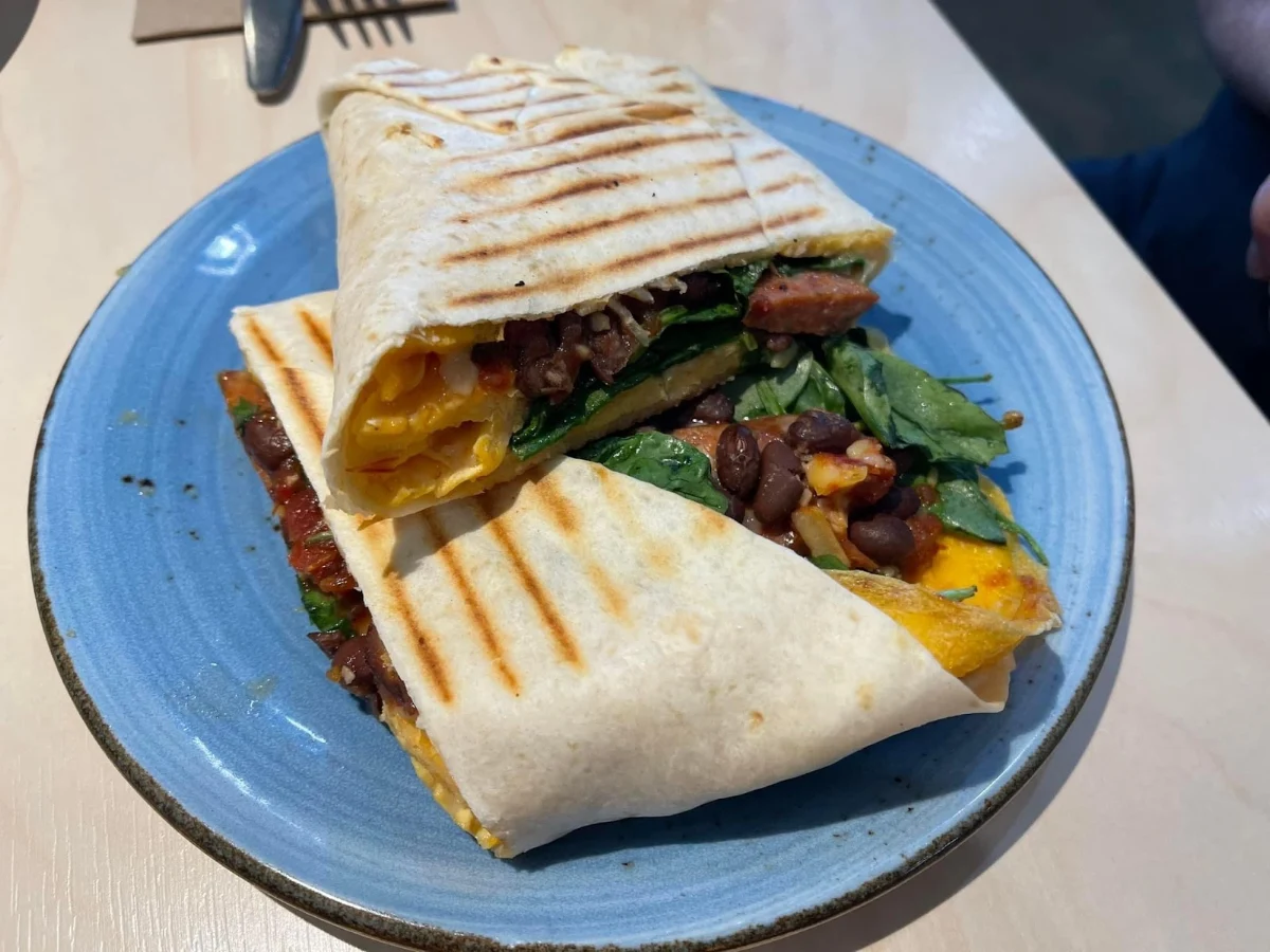 Breakfast Burrito, Montano's Patisserie Cafe.