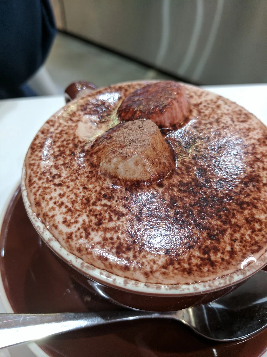 Hot Chocolate, Montano's Patisserie Cafe.