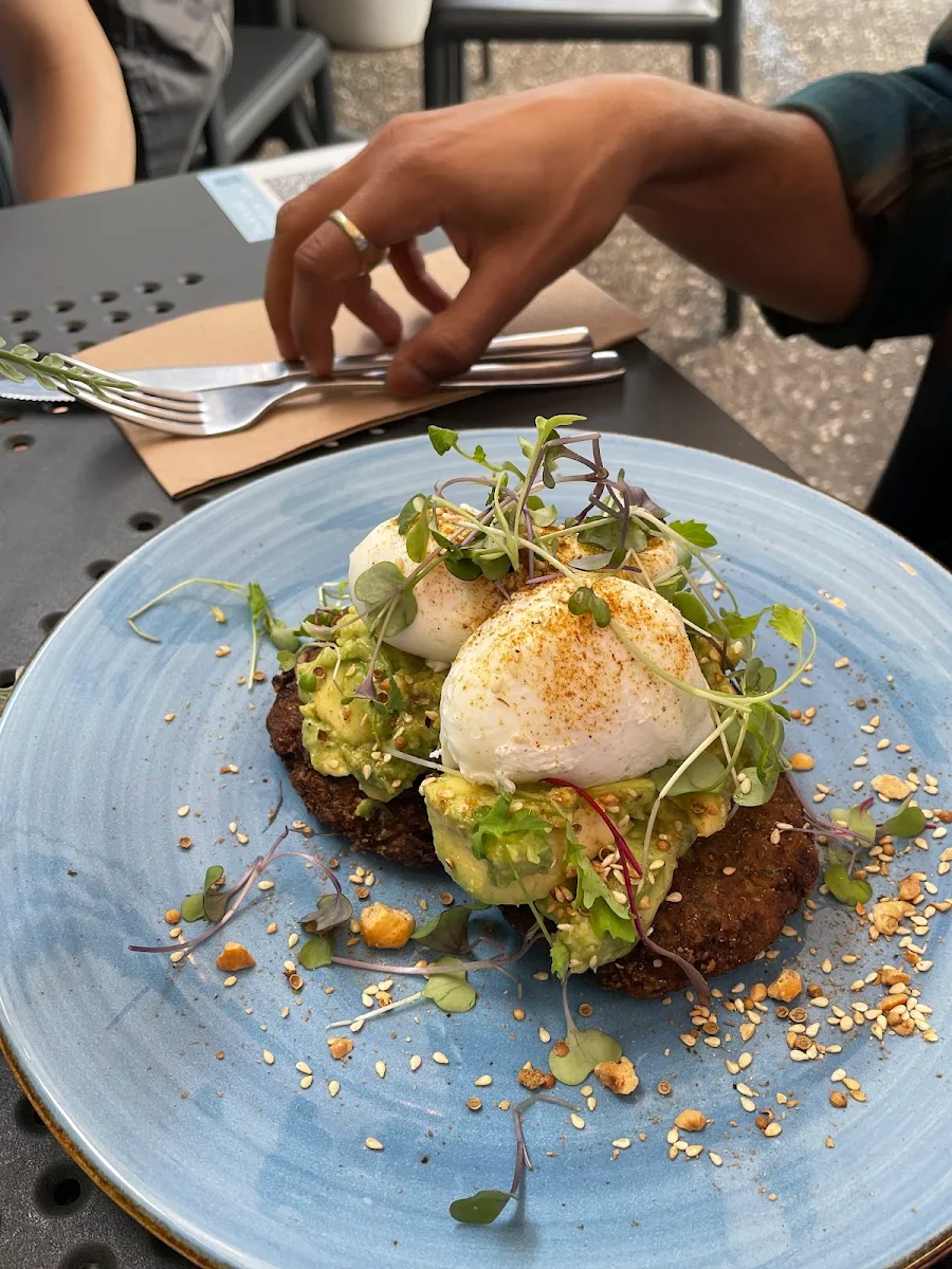 Slow Cooked Pork Benedict, Montano's Patisserie Cafe.