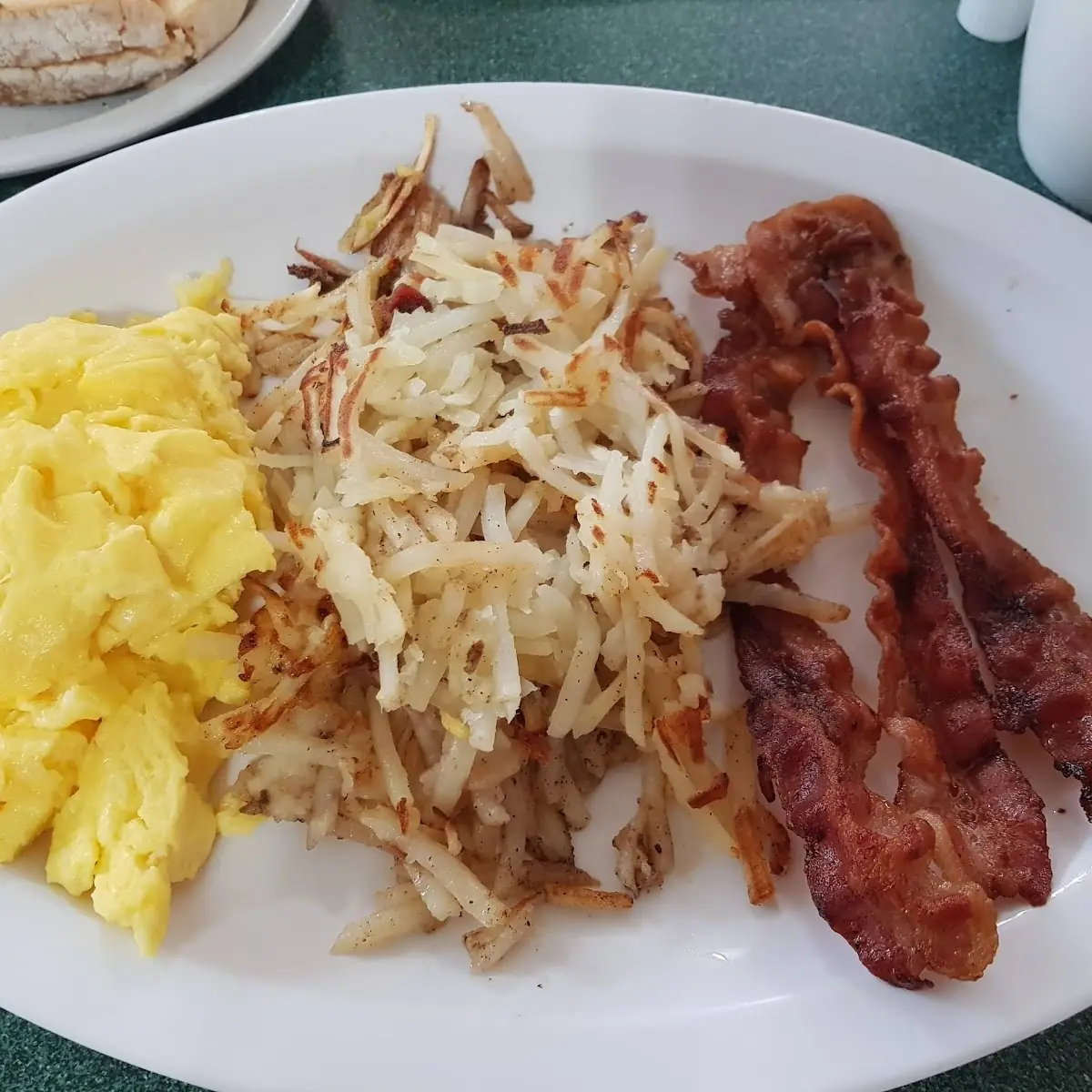Hash Browns Bacon and Eggs