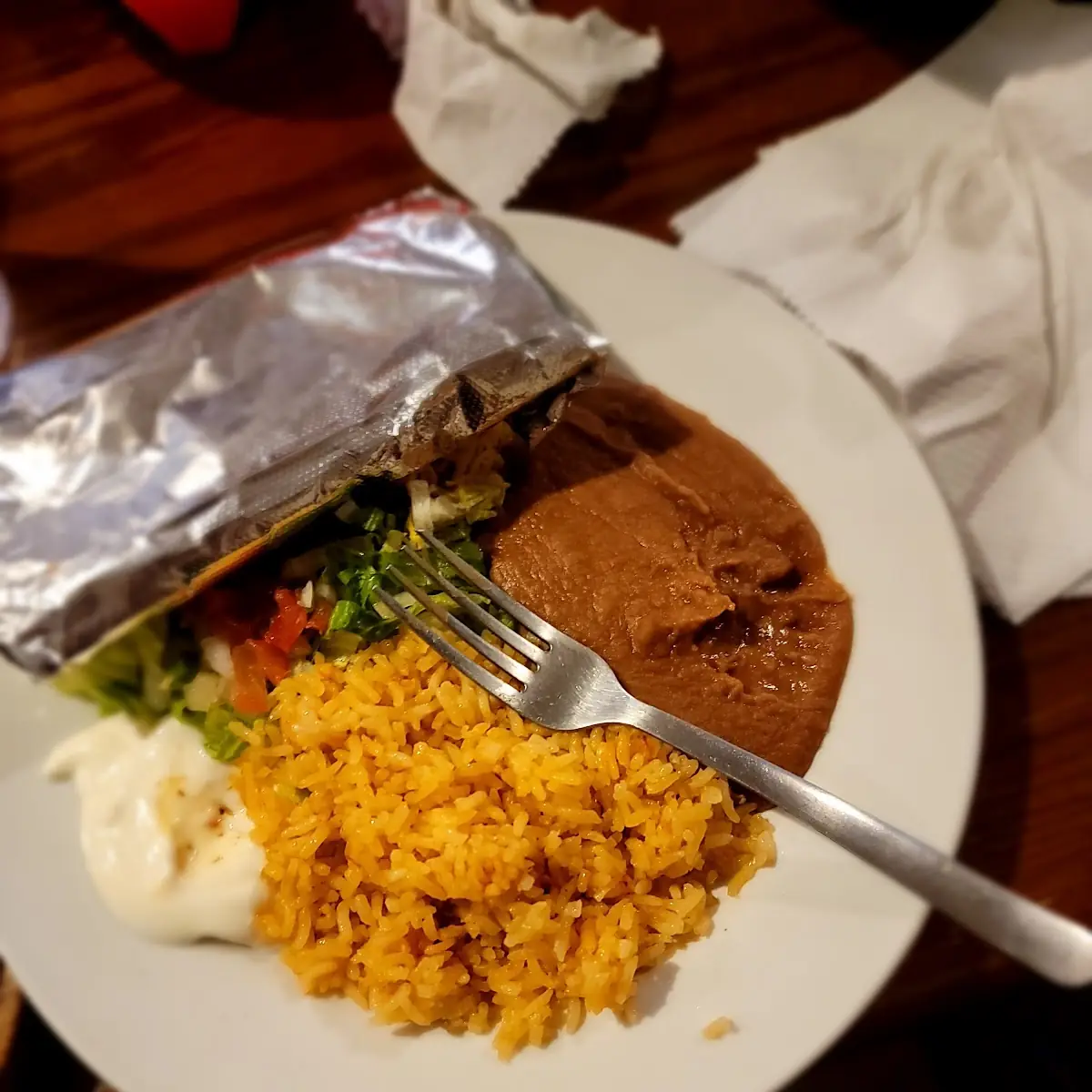 Cheese Quesadilla & Rice