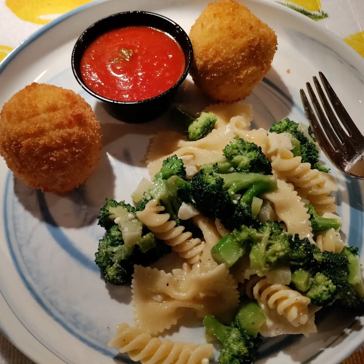 Pasta Salad and Rice Ball's