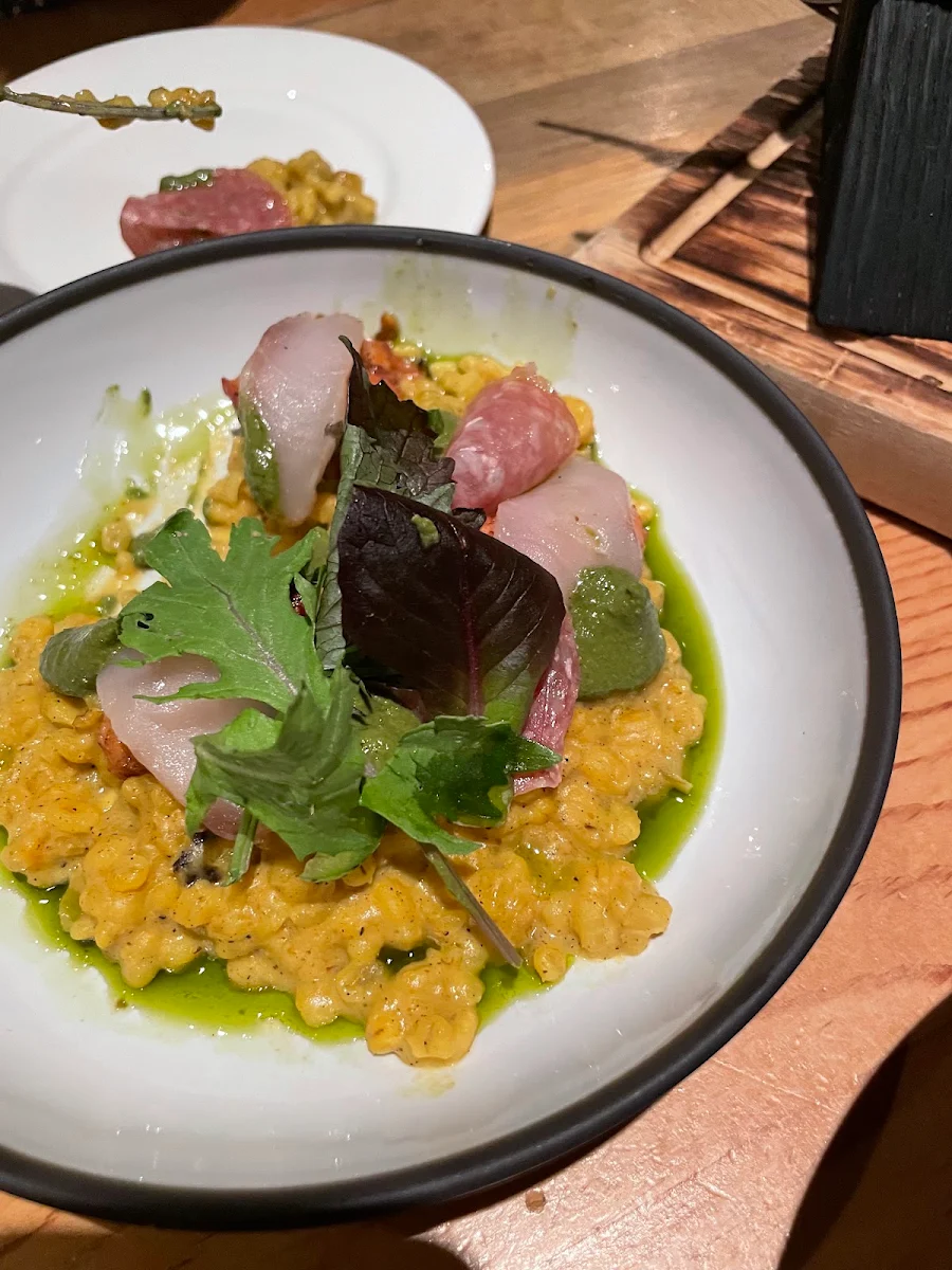 BBQ Octopus & Cured Sablefish Risotto