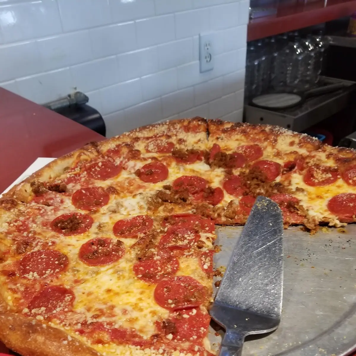 Pepperoni and Sausage Pizza