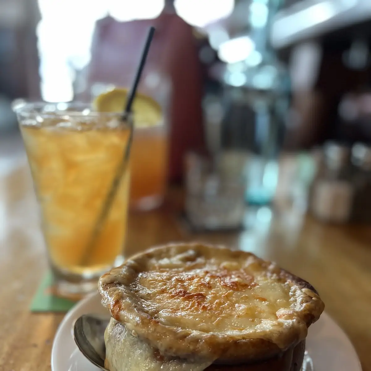 French Onion Soup with Parmesan Crust