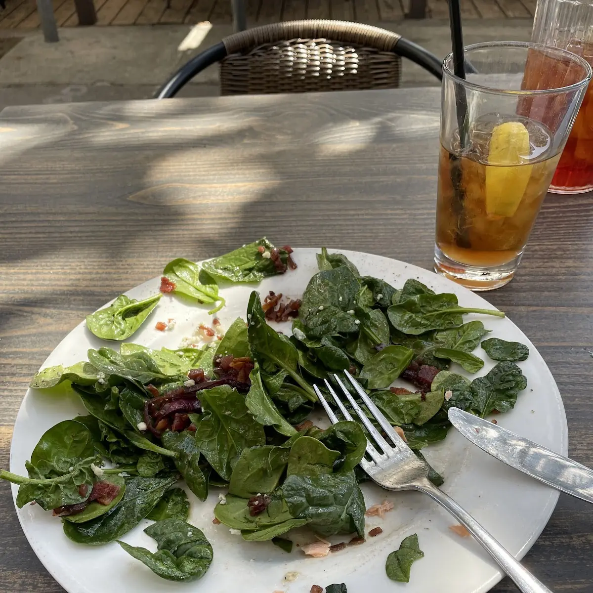 Spinach Salad with Salmon