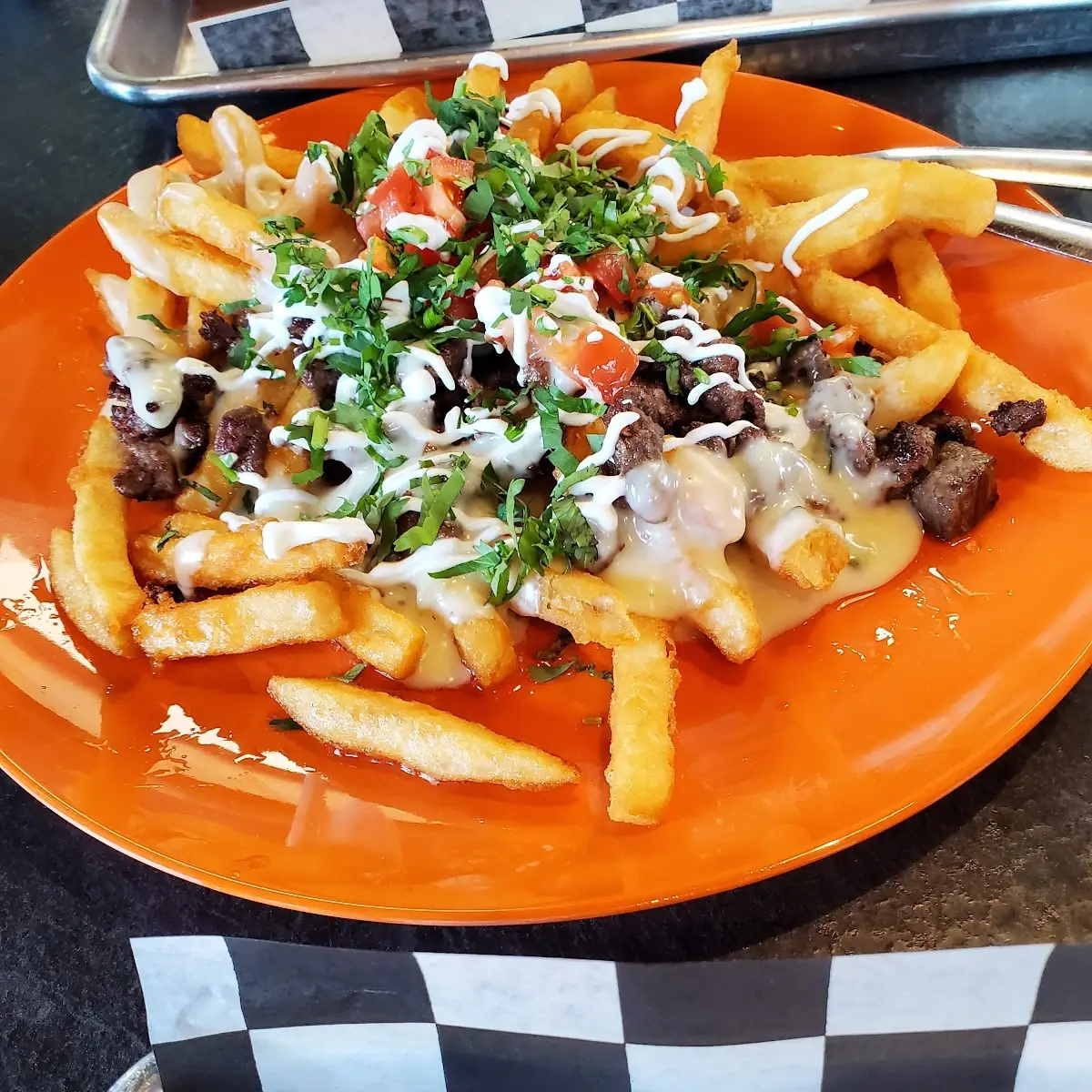 French Fries with Cheese Dip