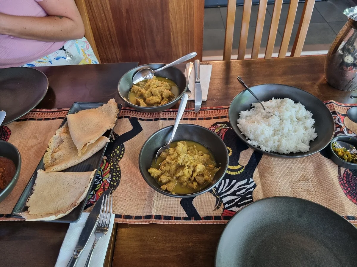 Lamb Alicha Injera Beard Rice