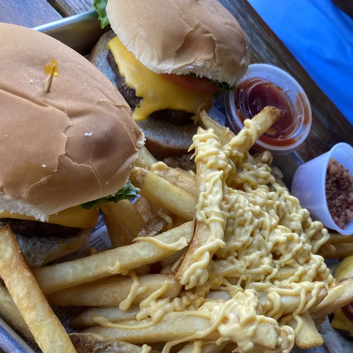 Burgers and Cheese Fries