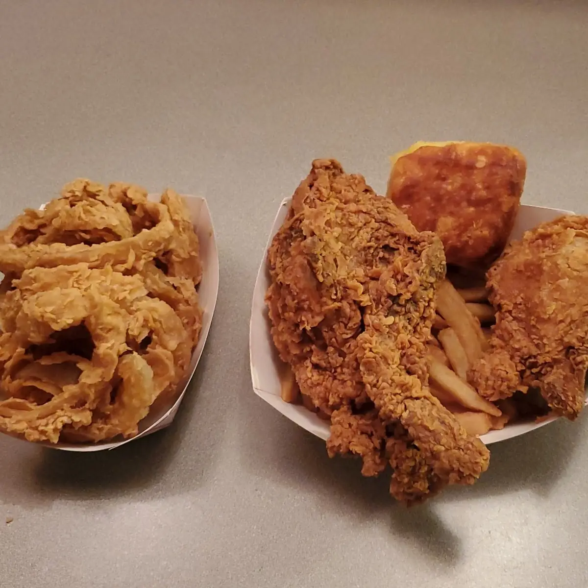 Chicken Breast and Thigh with Onion Rings