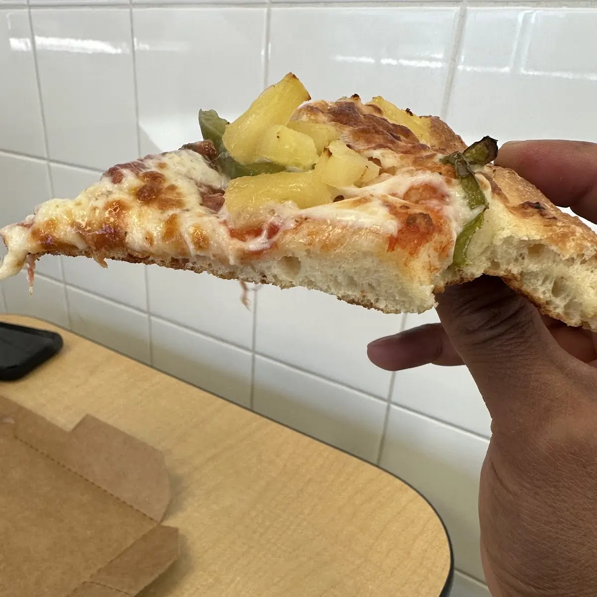 Veggie Pizza Pineapple and Bell Peppers