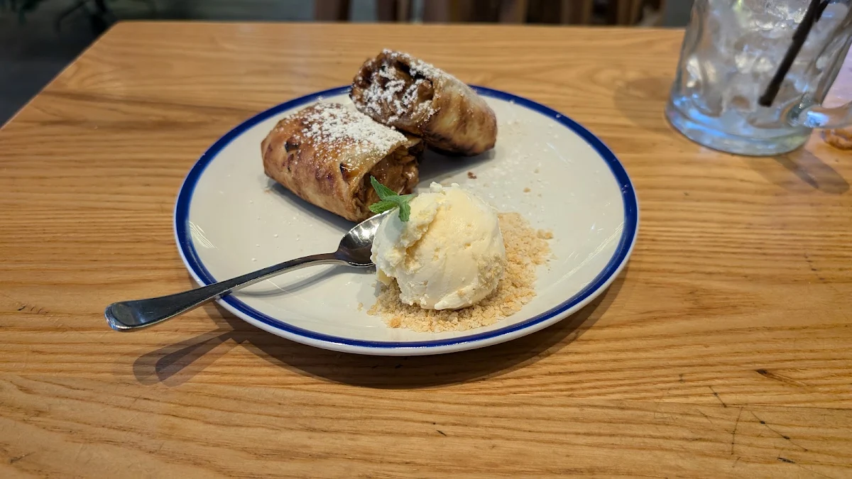 Apple Strudel with Ice Cream