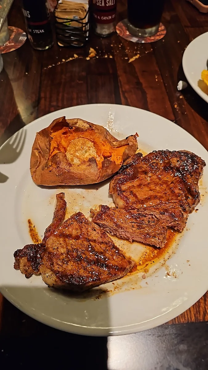 Ribeye Steak with Sweet Potato and Broccoli