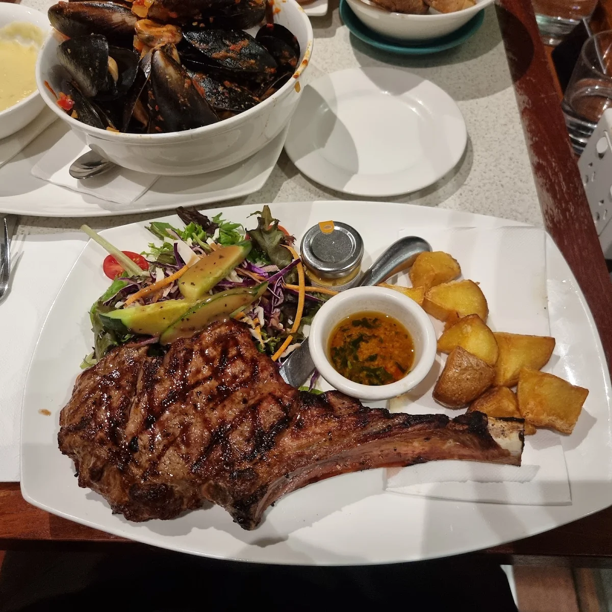 Sirloin Steak with Salad and Fries, The Karalee on Preston