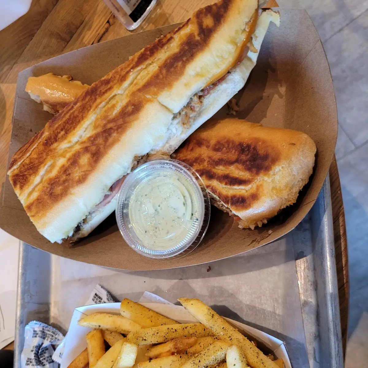 Revolution Sandwich with Cuban Fries