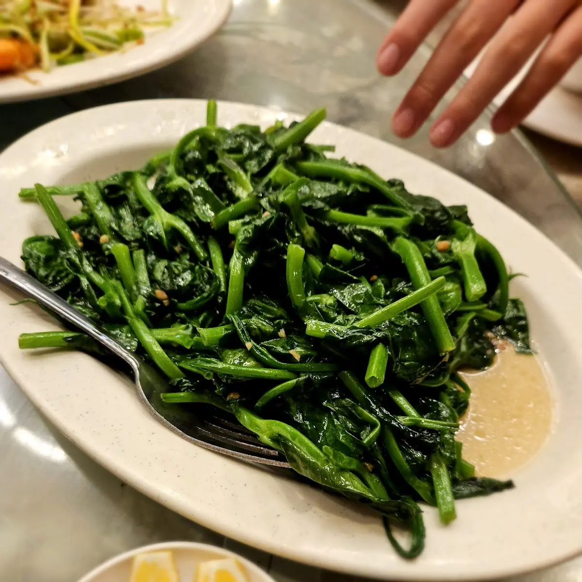 Snow Pea Leaves with Garlic