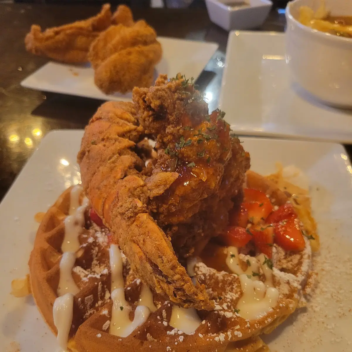 Fried Lobster Tail & Waffles