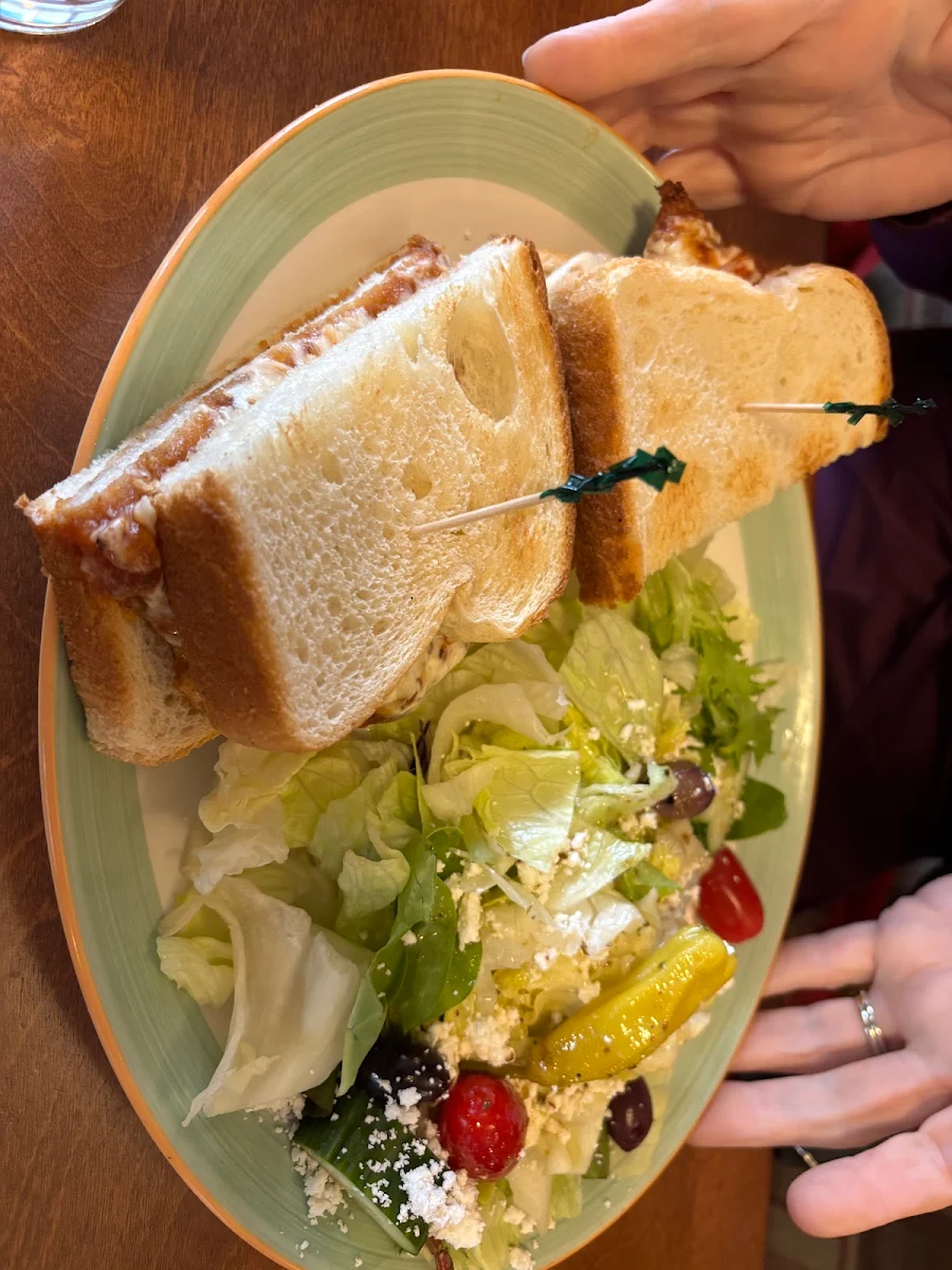 Chicken Sandwich and Salad, PJ's Restaurant Dining Lounge