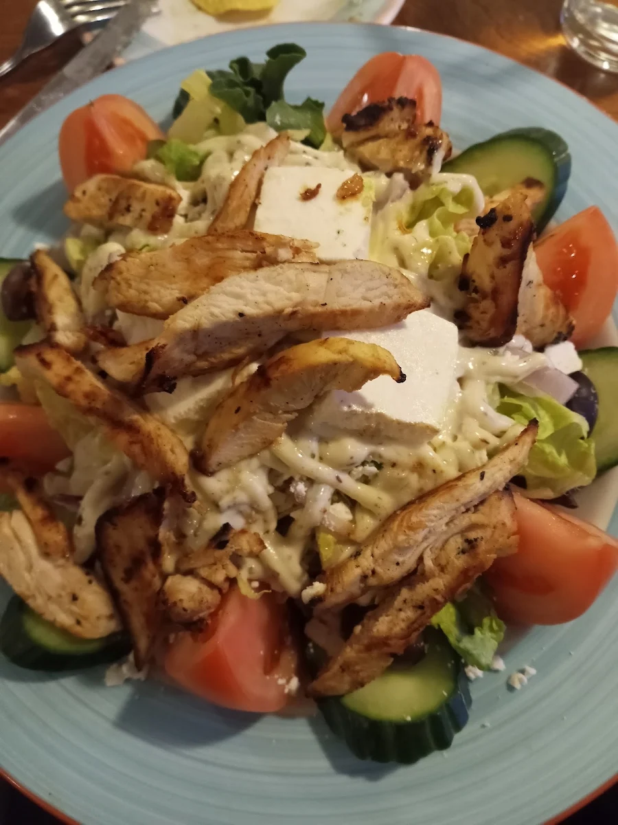 Greek Salad with Chicken, PJ's Restaurant Dining Lounge