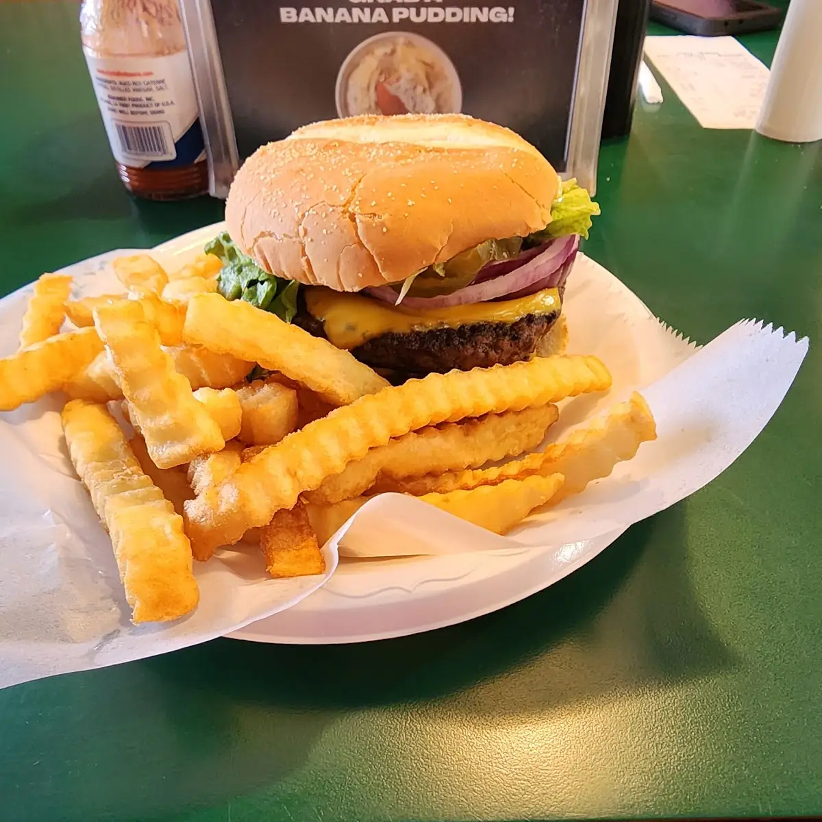 Double Cheeseburger and Fries