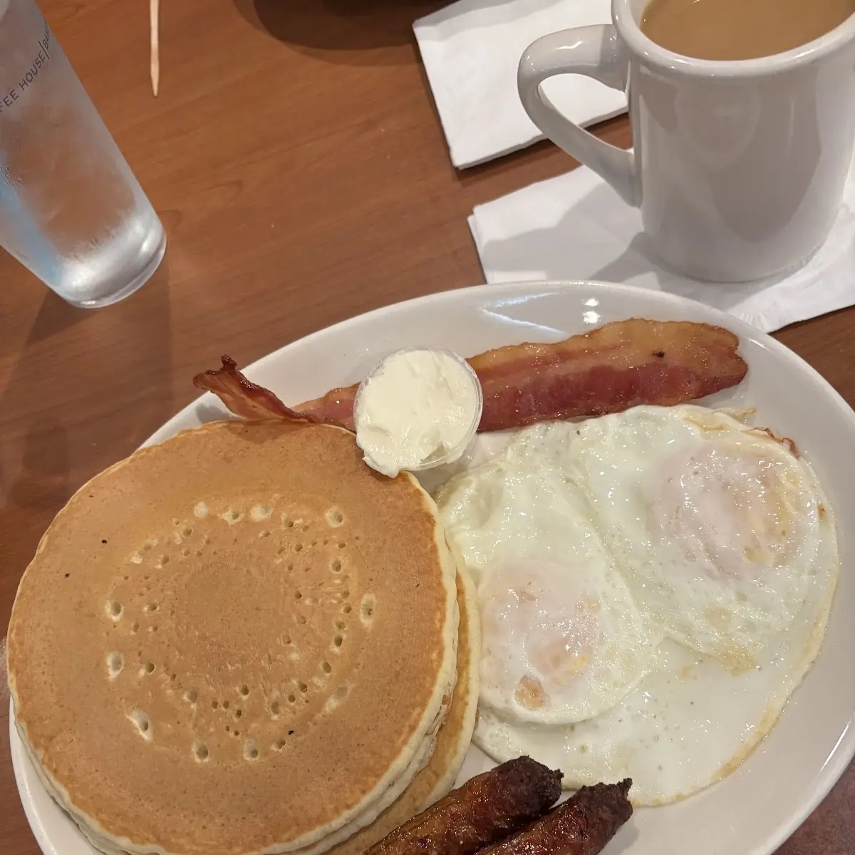 Pancakes with Turkey Sausage