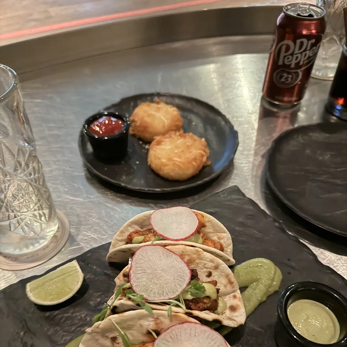 Saint Arnold Beer-Battered Snapper Tacos