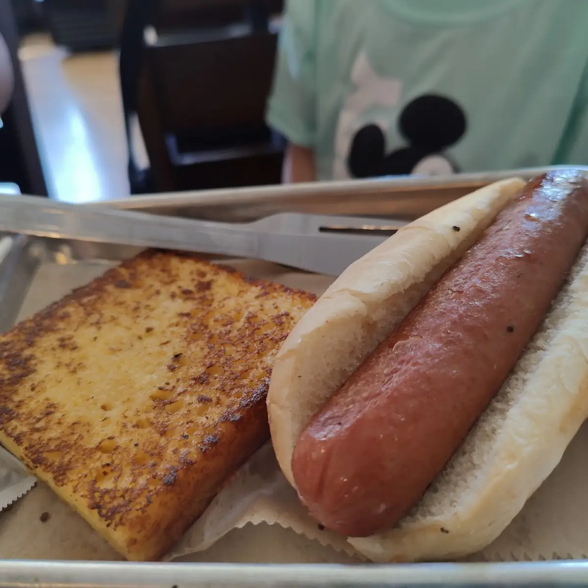 Hot Dog and Corn Bread