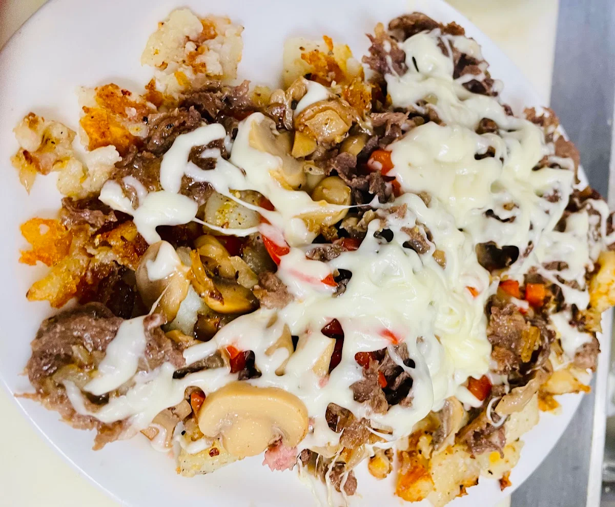 Philly Steak Hash, Donut Diner