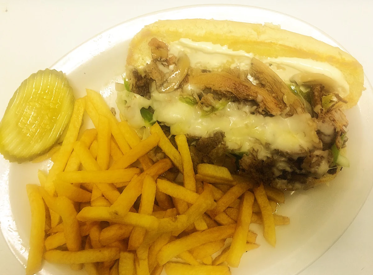Philly Steak on Bun & Side, Donut Diner