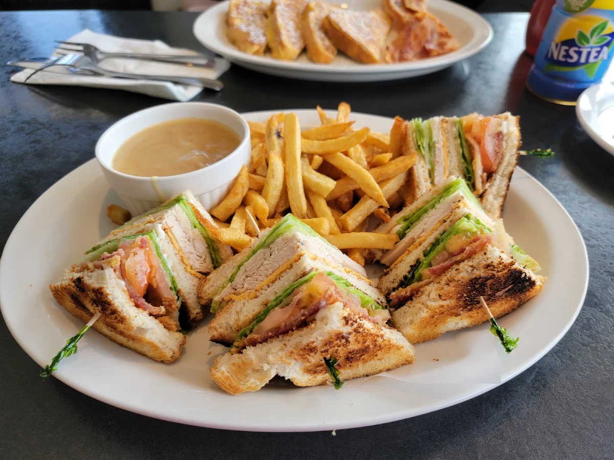 Turkey Club Sandwich & Side, Donut Diner